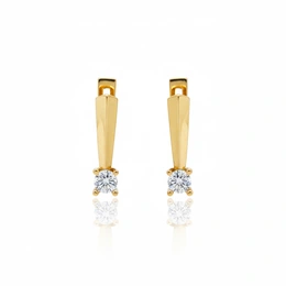 Серьги в красном золоте 585, 3,63 грамм - Сүрөт 1