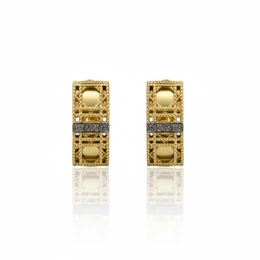 Серьги в желтом золоте 585, 4,86 грамм - Сүрөт 1