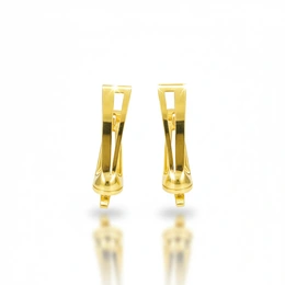 Серьги в желтом золоте 585, вес 3,62 г - Сүрөт 1