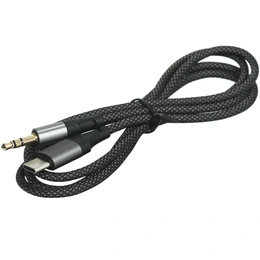 Кабель Hoco USB Type-C - jack 3.5 мм 1 м черный - Сүрөт 1