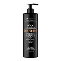 Гель для лица Only For Men barber edition освежающий и очищающий Bielenda, 190 г - Сүрөт 1