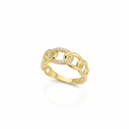 Кольцо в желтом золоте 585, размер 17,5, вес вес 2,31 г - Сүрөт 1