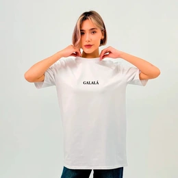 Футболка базовая Унисекс "GALALA и Персидским Узором", белая - Сүрөт 1