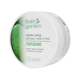 Крем-уход питательный для рук лица и тела Питание Bath Garden, 200 мл - Сүрөт 1