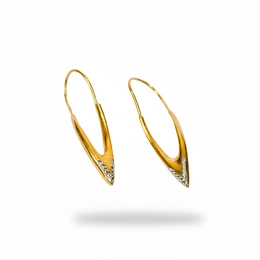 Серьги в красном золоте 585, вес 1,86 г - Сүрөт 1