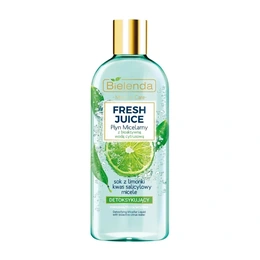 Детоксифицирующая мицеллярная вода цитрусовая вода и лайм Bielenda Fresh Juice, 500 мл - Picture 1