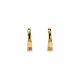 Серьги в красном золоте 585, вес 1,01 г - Сүрөт 1