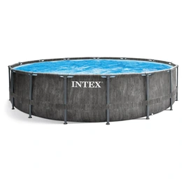 Каркасный бассейн Intex 457×122 см с комплектом: фильтр-насос, лестница, тент, подстилка, 16 806 л - Сүрөт 1