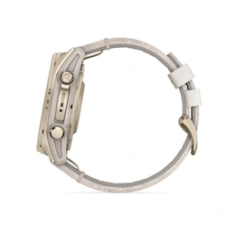 Смарт-часы Garmin Fenix 8 43 мм, Amoled Sapphire с кожано-золотистым ремешком - Сүрөт 2