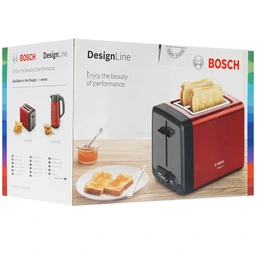 Тостер Bosch DesignLine TAT4P424 красный - Сүрөт 8