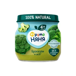 Пюре ФрутоНяня брокколи, 80 г - Сүрөт 1