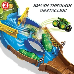 Трек Hot Wheels Monster Trucks Сумасшедшая гонка - Сүрөт 8