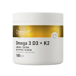 Омега 3 и D3+K2, OstroVit Omega 3 D3 + K2, 180 капсул - Изображение 1