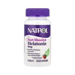 Добавка для сна Natrol Мелатонин со вкусом клубники 5 мг, 90 таблеток - Сүрөт 1