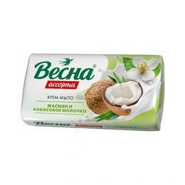 Мыло туалетное Весна Ассорти жасмин и кокосовое молочко, 90 г - Сүрөт 1