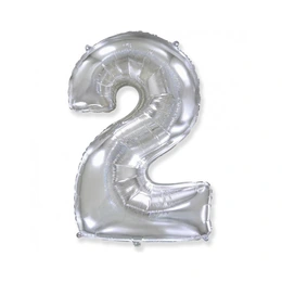 Воздушный шар Цифра 2, в ассортименте - Сүрөт 1