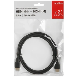 Кабель HDMI - HDMI Aceline 1,5 м черный - Сүрөт 2