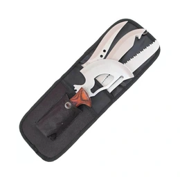 Набор туристический Следопыт: пила, топор, нож в чехле - Сүрөт 1