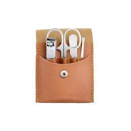 Маникюрный набор Hoco DI57 Gem wallet storage four-piece manicure set (Brown) - Сүрөт 1