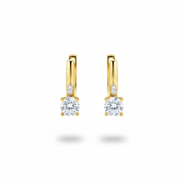 Серьги в красном золоте 585, вес 2,99 г - Сүрөт 1