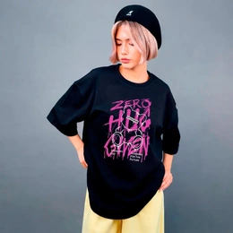 Футболка оверсайз унисекс "Граффити стиль: Bear", черная - Сүрөт 1