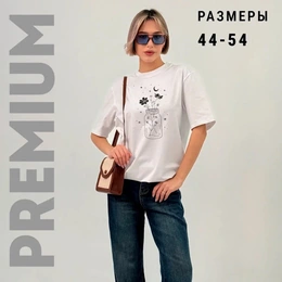 Футболка базовая унисекс "Ночной букет", белая - Сүрөт 2