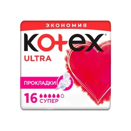 Прокладки гигиенические Kotex Ultra dry Super DUO, 16 штук - Сүрөт 1