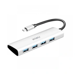 Адаптер-переходник Wiwu Alpha A440 Pro 4 in 1 USB-C Hub, белый - Сүрөт 1