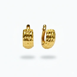 Серьги в красном золоте 585, вес 2,48 г - Сүрөт 1