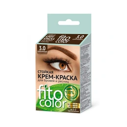 Крем-краска для бровей и ресниц Fitocolor, тон 3.0 коричневый, 2х2 мл - Сүрөт 1