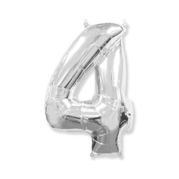Воздушный шар Цифра 4, в ассортименте - Сүрөт 1