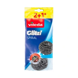 Губка из металлической спирали Glitzi Vileda, 2 шт+1 - Сүрөт 1