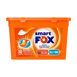 Концентрированные капсулы для стирки Smart Fox all in one, 10 шт - Сүрөт 1