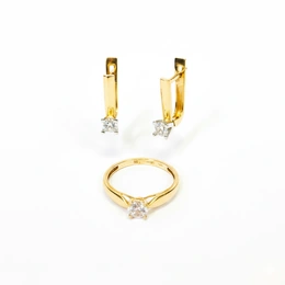 Комплект в красном золоте 585, вес 5,51 г - Сүрөт 1