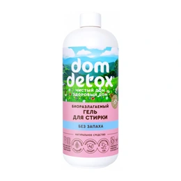 Биоразлагаемый гель для стирки Без запаха Dom Detox, 500 г - Сүрөт 1