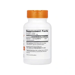 Добавка Doctor's Best Vitamin D3 5000 IU, 180 капсул - Сүрөт 2