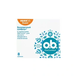 Тампоны Ob ProComfort Super, 8 шт - Сүрөт 1