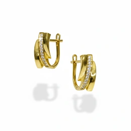 Серьги в желтом золоте 585, вес 4,3 г - Сүрөт 1