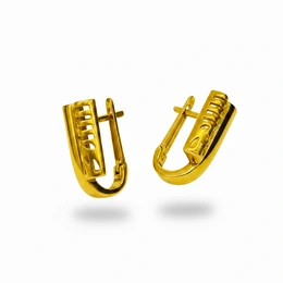 Серьги в желтом золоте 585, вес 5,78 г - Сүрөт 1