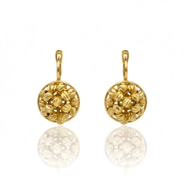 Серьги в желтом золоте 585, 5,46 грамм - Сүрөт 1