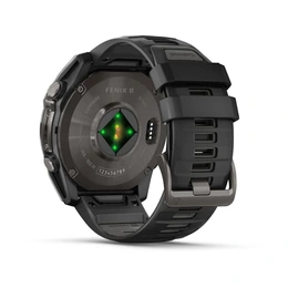 Смарт-часы Garmin Fenix 8 51 мм, AMOLED Sapphire, пепельно-черный силиконовый ремешок - Сүрөт 2
