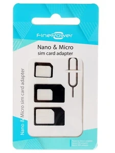 Набор SIM-адаптеров FinePower с иглой, 3 в 1 - Сүрөт 1
