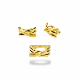 Комплект в желтом золоте 585, вес 7,97 г - Сүрөт 1