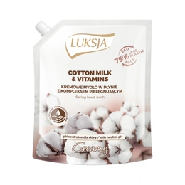 Жидкое мыло Luksja Creamy Cotton Milk & Vitamins, 900 мл - Сүрөт 1