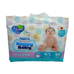 Подгузники трусики детские Flovell Care Happy Baby размер 4 L, 44 шт - Сүрөт 1