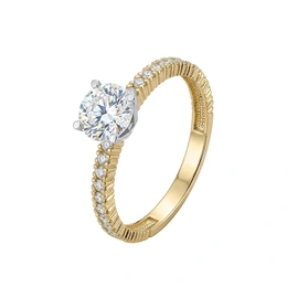 Кольцо в желтом золоте 585, размер 17,5, вес 2,02 г - Сүрөт 1