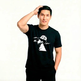 Футболка базовая унисекс "Дух кочевника", черная - Сүрөт 1