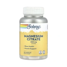 Добавка Solaray Magnesium Citrate 400 mg, 90 капсул - Сүрөт 1