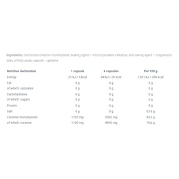 Креатин Olimp Creatine Mega Caps 1250, 120 капсул - Сүрөт 2