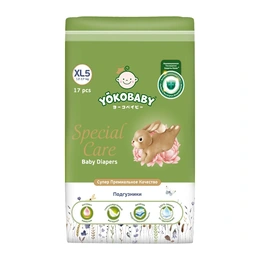 Подгузники детские Yokobaby special care, Размер 5-XL, 17 шт - Сүрөт 1